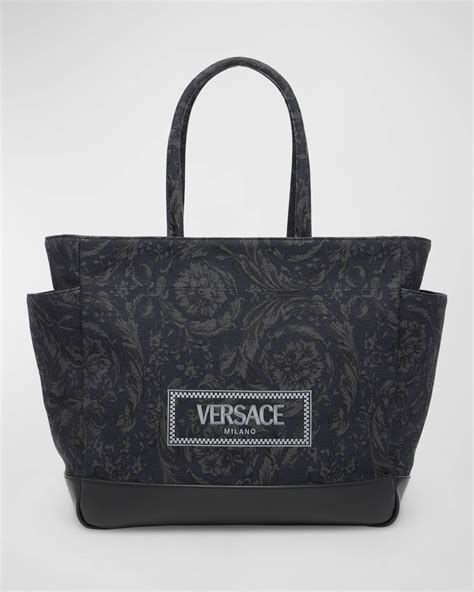 versace baby diaper bag|Versace barocco jacquard tote bag.